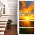 thumbnail image 1 of Bright New Day over Poppy Fields - Floral Canvas Art print, 1 of 3