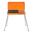thumbnail image 6 of Outdoor Gas Grill with Stand, Orange, 5860 BTU x 2, High-Quality Steel Construction, Foldable Windscreen, Ideal for 3-7 Person Groups, 6 of 20
