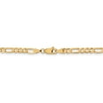 thumbnail image 3 of Leslie's Real 10kt Yellow Gold 4mm Concave Figaro Chain Chain Bracelet; 7 inch; for Adults and Teens; for Women and Men, 3 of 4