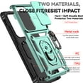 thumbnail image 5 of Dteck Case for Samsung Galaxy S25 Ultra ,Shockproof TPU+PC Built-in 360° Rotate Ring Kickstand Magnetic Shockproof Back Cover for Galaxy S25 Ultra,Darkgreen, 5 of 9