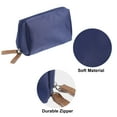 thumbnail image 3 of Unique Bargains Portable Cosmetic Bag Travel Makeup Bag Storage Bag Waterproof Nylon 1 Pcs Dark Blue Beige, 3 of 7