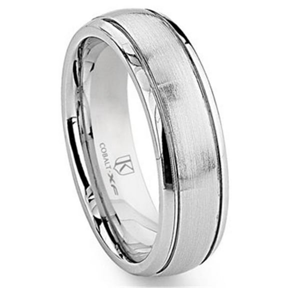 Andrea Jewelers Cobalt Xf Chrome 6MM Newport Dome Wedding Band Ring Sz 10.0