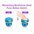thumbnail image 6 of 1 Pcs 19mm Push Button Switch, IP66 1NO 0-250V 5A Momentary Latching Push Button Starter Light on Off Switch Self-reset, Aluminum Alloy Flat Head Blue, 6 of 7