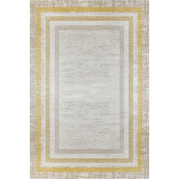Yellow Geometric Area Rugs for Living Room Washable Rugs Boho Moroccan Area Rug Soft Neutral Geometric Bohemian Carpet Distressed Indoor Rug for Bedroom Dining Room Office Foldable Nonslip Rug