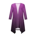 thumbnail image 4 of Ohufall Flowy Long Cardigans for Women Plus Size Summer Lightweight Loose Long Sleeve Cardigan Blouses Fashion Casual Open Front Bolero Shrugs with Pockets, 4 of 5