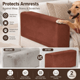 thumbnail image 6 of ABCISI 2Pcs Stretch Fabric Armrest Covers Anti-Slip Spandex Recliner Armchair Couch Armrest Protector Furniture Protector Armchair Slipcovers Coffee, 6 of 7
