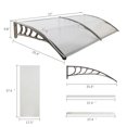 thumbnail image 7 of Cfowner 40 inch x 80 inch Window Awning Door Canopy Polycarbonate Cover Outdoor Front Door Patio Sun Shetter, 7 of 7