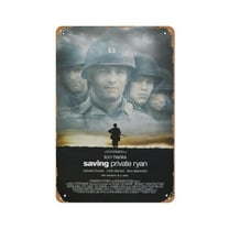 Saving Private Ryan Movie Poster Retro Metal Sign Vintage Tin Sign for Cafe Bar Man Cave Home Wall Art Decor 12 X 8 inch