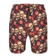 thumbnail image 3 of Salouo record Skull rock Pattern Swim Trunks for Men,Men's Hawaiian Bathing Suit Swimsuits Quick Dry Swimming Board Shorts Beach Shorts with Pockets-X-Large, 3 of 6