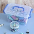thumbnail image 6 of Household Storage Box Organizer Container with Lids and Handles Stackable Organizing Bins for Home Garage Office-Medium, 6 of 9