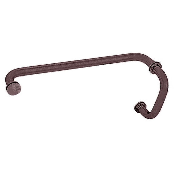 CRL BM6X120RB Oil Rubbed Bronze 6" Pull Handle and 12" Towel Bar BM Series Combination With Metal Washers