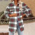 thumbnail image 1 of Pntutb Mujeres Casual A Cuadros Manga Larga Solapa Un Solo Botonadura Abrigo Tops Blusa Abrigo Liquidación Pntutb Pntutb-4616, 1 of 6