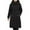 Black, variant on MIUOWANP Womens Coats Fall Women's New Long-sleeved Solid Color Hooded Lace-up Fashion Coat Red XL