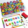 thumbnail image 1 of 244 Pcs Magnetic Letters Numbers Set, Uppercase Lowercase Foam Alphabet ABC 123 Fridge Magnets, Educational Toy Set, 1 of 6