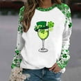 thumbnail image 5 of HongQid Women St. Patrick's Day Crewneck Sweatshirts Graphic Shirts Casual Long Sleeve Pullover Tee Tops, 5 of 5