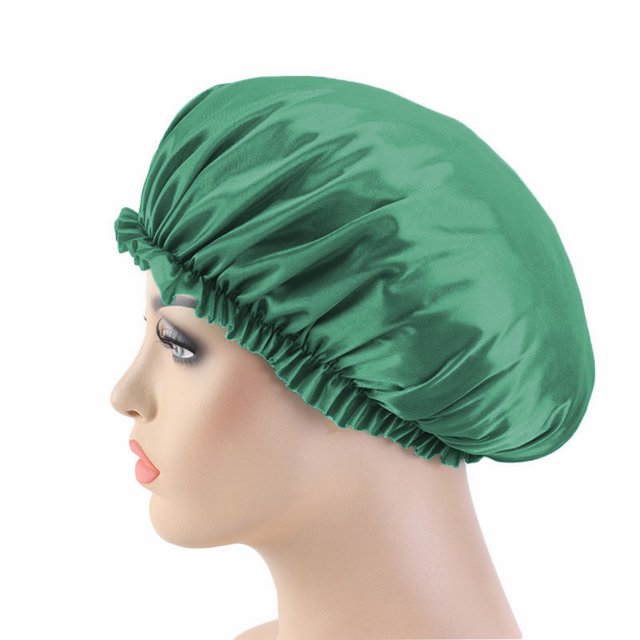 Coiffure Imitation Soie Dentelle Casquette Ronde Bonnet de Sommeil Bonnet de Chimiothérapie Beauté et Coiffure Extra Large Bonnet de Satin Réglable Réversible Bonnet de Sommeil Bouclé Cheveux Naturels