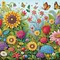 thumbnail image 1 of 5D DIY Parcial Perforación Especial Diamante Painting Kit Flores 30x30 Cm, 1 of 9