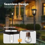 2 pack Outdoor Solar Post Lights, 40 Dusk to Dawn Solar Lamp Posts, Waterproof Floor Lamps for Yard, Garden, Patio, Warm White
