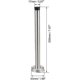 thumbnail image 1 of Extended perforated free 201 stainless steel door stop wall mounted rubber buffer 200mm high, 1 of 2