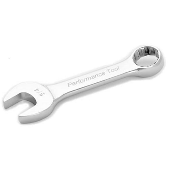Stubby Chrome Combination Wrench, 3/4"", with 12 Point Box End, Fully Polished, 5-1/2"" Long