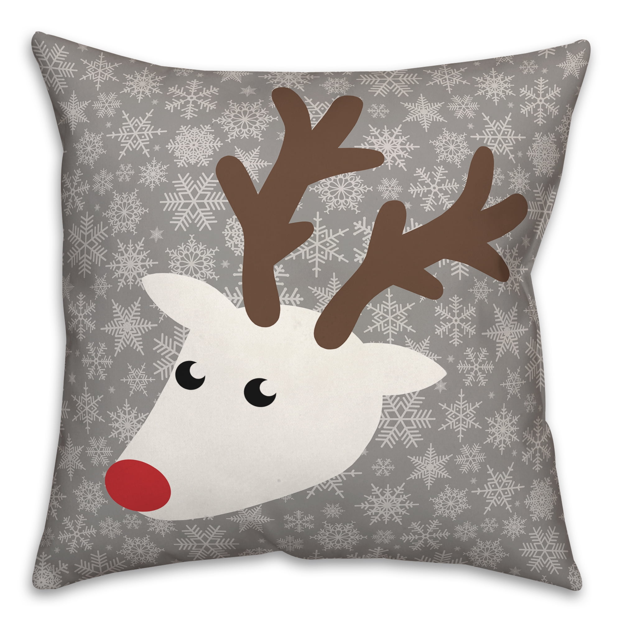 Creative Products Gray Baby Reindeer 16 x 16 Spun Poly Pillow