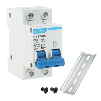 DZ47-63 C63 63A 400V 2 Poles Low-voltage Miniature Circuit Breaker