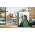 thumbnail image 2 of Ahgly Tapis Rond Lavable en Machine Intérieur Transitionnel Vert, 4 Pieds Rond, 2 of 7