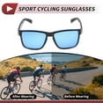 thumbnail image 3 of Unique Bargains 1 Pcs Motorcycle Riding Goggles Anti-glare Tri-acetel Cellulose PC UV400 Cycling Sunglasses Blue Lens Black, Blue Frame, 3 of 6