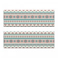 thumbnail image 2 of Tribal Bench Cushion Set of 2, Vintage Design Native Style Geometric Triangles Print, Standard Size Foam Pad and Decorative Cover, Cream Aqua and Peach, by Ambesonne, 2 of 4