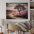 thumbnail image 2 of Designart "Purple Serenity Road Curves in the Landscape I" Landscapes Print on Natural Pine Wood, 2 of 5