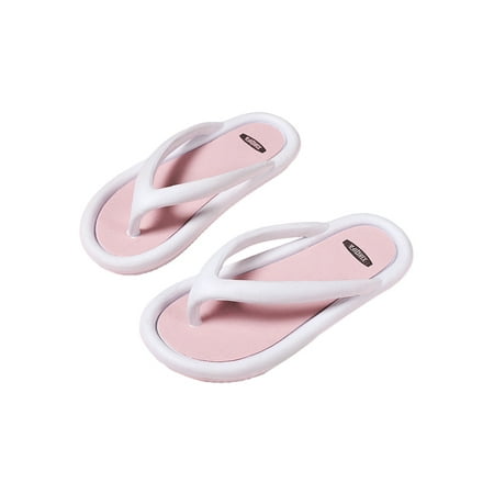 

Daeful Women Lightweight Waterproof Slip On Flat Sandal Home Cool Open Toe Slide Sandals Comfortable Flip Flops