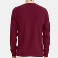 thumbnail image 4 of Hanes Essential-T Men's Long Sleeve T-Shirt | Soft Crew Neck 100 Cotton Tee, Athletic Cardinal, L, 5 oz, 4 of 5