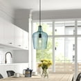thumbnail image 7 of Aiwen Blue Glass Light Fixture Modern Home Pendant Light Bedside Living Room Kitchen Island Ceiling Lamp, 7 of 7