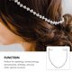 thumbnail image 4 of Peineta de boda con cadena para mujer, peineta de novia con diamantes de imitación, diadema, joyería para el cabello, decoración, 4 of 6