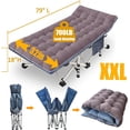 thumbnail image 3 of Camping Cot with Comfortable Mattress for Adults Extra Wide Cots for Sleeping Folding Cot Camping Bed Heavy Duty with Carry Bag for Home Office Outdoor, 3 of 9