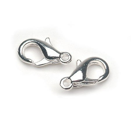 - Lobster Clasps - Bright Silver Plated - 14Mm - 2 Pieces