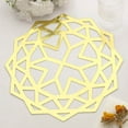 thumbnail image 5 of Efavormart 6 Pack | 13" Metallic Gold Foil Laser Cut Geometric Star Placemats, Disposable Cardboard Dining Table Mats - 700 GSM, 5 of 11