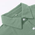 thumbnail image 6 of Kaprioy Long Sleeve Shirts for Womens Button Down Shirts Long Sleeve Tops Casual Collared Blouses Loose Fit Fall Clothes Light Green, S, 6 of 9