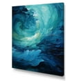 thumbnail image 2 of Designart "Swirling Serenity In Aqua Blue And White II" Abstract Spirals Canvas Prints, 2 of 7