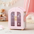 thumbnail image 3 of ROBUD Wooden Doll Furniture,Doll Wardrobe Closet for 18 Inch Dolls with Mirror, 3 Hangers, Pink Ballet Style Baby Doll Furniture, Doll Pack and Play Gift for Boys & Girls 3+ Years, 3 of 6