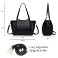 thumbnail image 4 of GAEKEAO Women’s Hobo Shoulder Bag Vegan Leather Tote Purse with Crossbody Strap for Work Travel, 4 of 6
