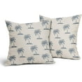 thumbnail image 2 of Gray Blue Tree Pillow Covers 20X20 Inch Set of 2 Coastal Tropical Plants Coconut Trees Decorative Pillow Cases Summer Beach Vintage Cushion Case Hawaiian Home Decor for Sofa Couch Outdoor, 2 of 6
