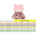 thumbnail image 2 of Petites Filles Hauts Sans Manches à Rayures Shorts Larges avec Nœud 1-6 Ans, 2 of 6