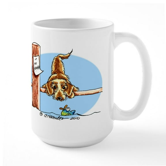CafePress - Wirehaired Dachshund Lover Large Mug - 15 oz Ceramic Large White Novelty Mug