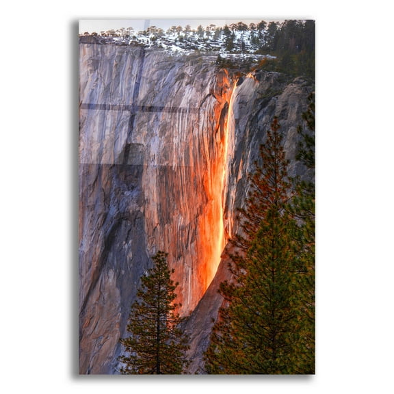 Epic Art 'Horsetail Fall' by John Gavrilis, Acrylic Glass Wall Art, 12"x16"