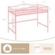 thumbnail image 2 of Tamaño individual-size metal loft cama con ladder y guardrail, heavy-duty, 400 lbs capacity, no box spring required, easy to assemble, space-saving loft cama in rosa, 2 of 7