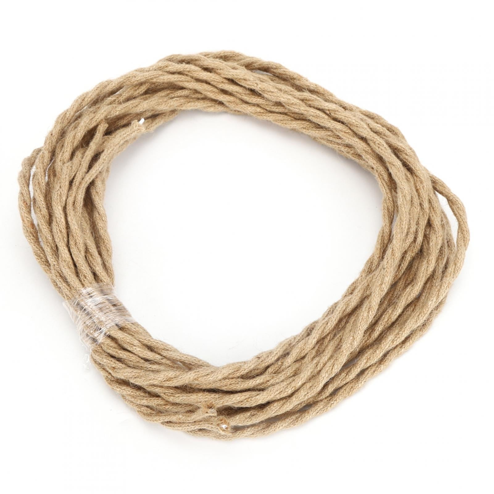 Vintage Hemp Rope Electrical Wire, Electrical Cable, Twisted Pair For Chandelier Light Study Rooms Living Rooms Hallways 10 Meters