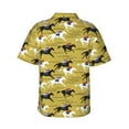 thumbnail image 3 of Daiia Horsemen In Horseraces Hawaiian Shirt for Men Gentle Cotton Regular Short Sleeve Casual-Medium, 3 of 9