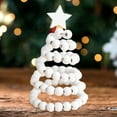 thumbnail image 5 of Tabletop Christmas Tree Decorative Mini Christmas Tree for Gifts Party Decor White Beads, 5 of 7