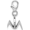thumbnail image 2 of Sterling Silver Rhodium-Plated Origami With Lobster Clasp Charm Made In China qc9549, 2 of 5